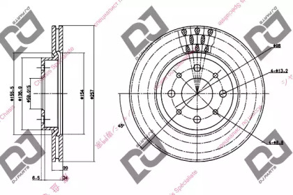 Тормозной диск DJ PARTS BD1293